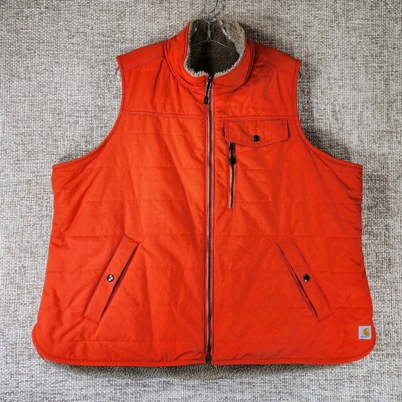 Carhartt Jackets & Blazers - Carhartt Men's Bright Orange Vest Size M